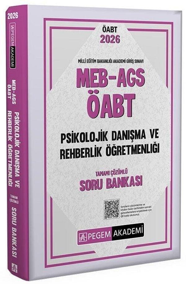 Pegem 2026 ÖABT MEB-AGS Psikolojik Danışma ve Rehberlik Öğretmenliği Soru Bankası Çözümlü Pegem Akademi Yayınları - Pegem Akademi Yayıncılık - Image 1