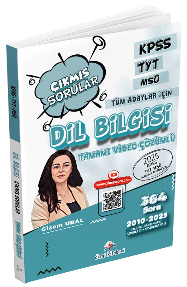 Dizgi 2026 KPSS TYT MSÜ Dil Bilgisi Çıkmış Sorular Son 16 Yıl Çözümlü - Gizem Ural Dizgi Kitap - Dizgi Kitap Yayınları - Image 1