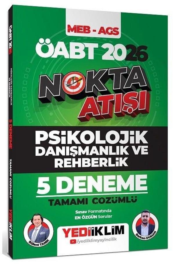 Yediiklim 2026 ÖBT MEB-AGS Psikolojik Danışmanlık ve Rehberlik Nokta Atışı 5 Deneme Çözümlü - Bülent Tanık Yediiklim Yay - Yediiklim Yayınları - Image 1