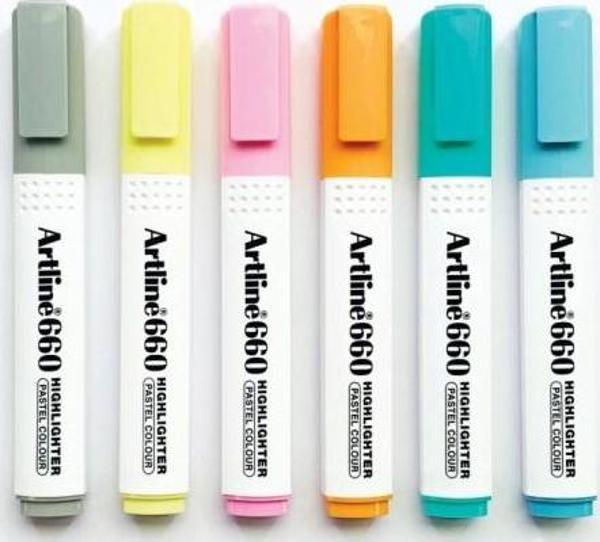 Artline 660 Pastel Seri 6'lı Fosforlu Kalem Seti-5 - Image 1
