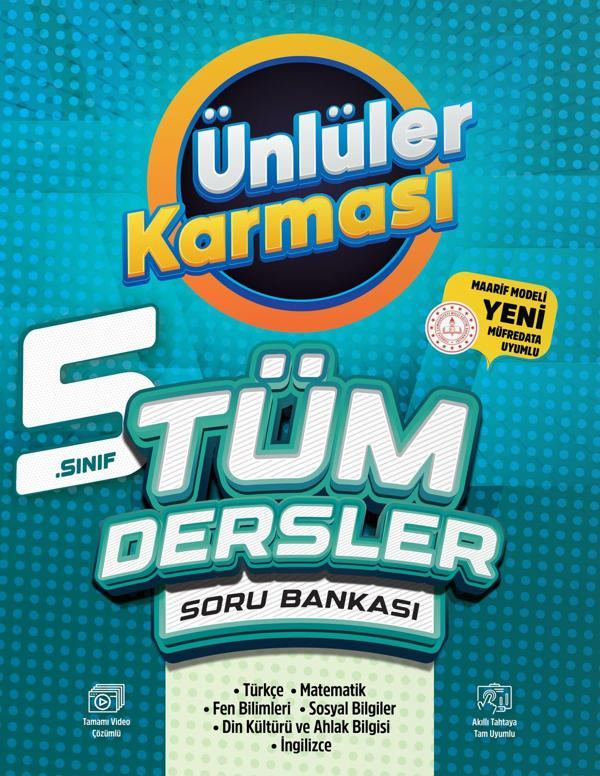 Ünlüler Karması 5. Sınıf Tüm Dersler Soru Bankası - Ünlüler Karması Yayınları - Image 1
