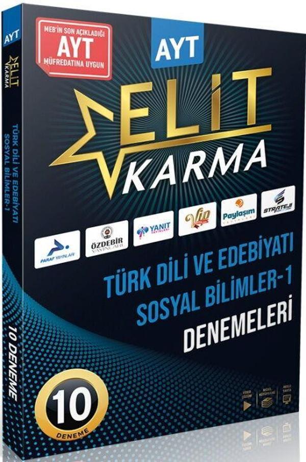 Paraf Yayınları AYT Türk Dili ve Edebiyatı Sosyal Bilimler-1 Elit Karma 10 Deneme - PRF Paraf Yayınları - Image 1