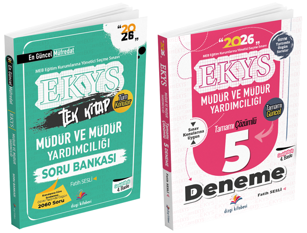 Dizgi Kitap 2026 MEB EKYS Müdür ve Yardımcılığı Soru Bankası + 5 Deneme 2 li Set - Fatih Sesli Dizgi Kitap - Dizgi Kitap Yayınları - Image 1