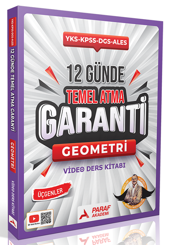 Paraf Yayınları TYT AYT KPSS DGS ALES 12 Günde Temel Atma Garanti Geometri Video Ders Kitabı - PRF Paraf Yayınları - Image 1