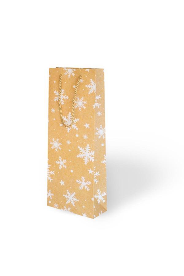 Alpjoy 12X35 Lüks Karton Çanta Varak Baskılı Yılbaşı Karışık Desenli Lüks Karton Çanta 12'Li Paket - Image 1