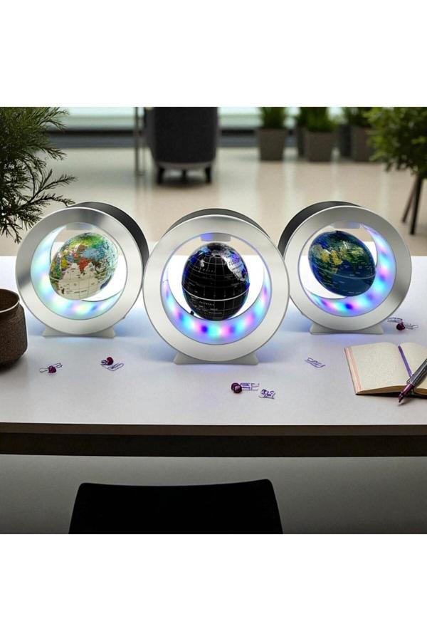 Alpjoy Manyetik Sihirli Dünya Küresi 4'İnç Hareketli Havada Duran Sihirli Dünya Haritası - Image 1