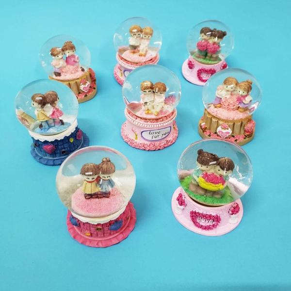 Dekoratif Mini Boy Sevgililer Kar Küresi - Image 1