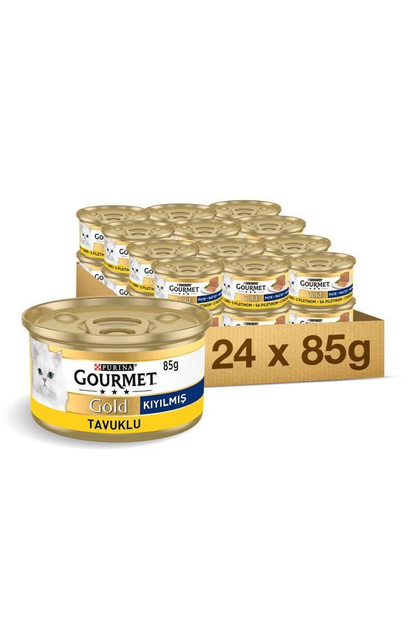 Gourmet Gold Kıyılmış Tavuklu Yaş Kedi Maması 85 Gr X 24 Adet - Image 1