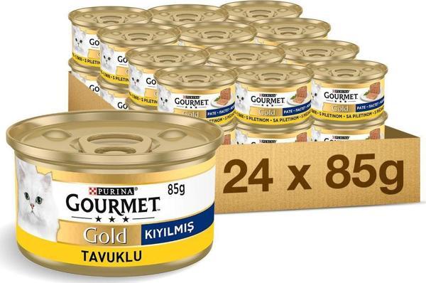 Gourmet Gold Kıyılmış Tavuklu Yaş Kedi Maması 85 Gr X 24 Adet - Image 1