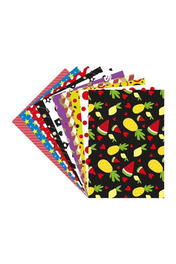 Alpjoy Desenli Fon Kartonu 230 Gr 25X35 10Lu Karışık Desen - Image 1
