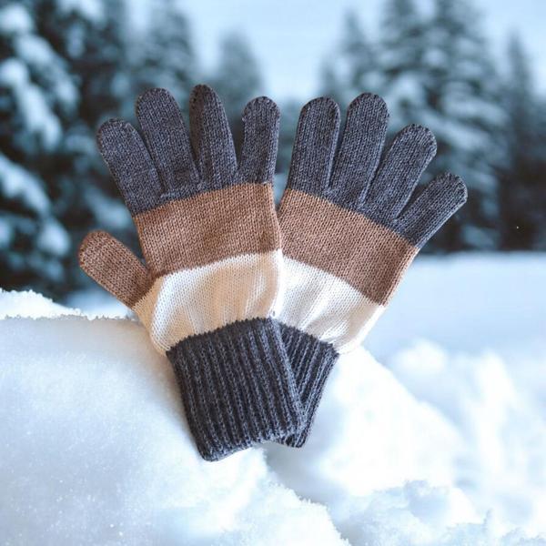 Garson beden Erkek Çocuk Eldiven Antrasit- 8-12 yaş - Image 1