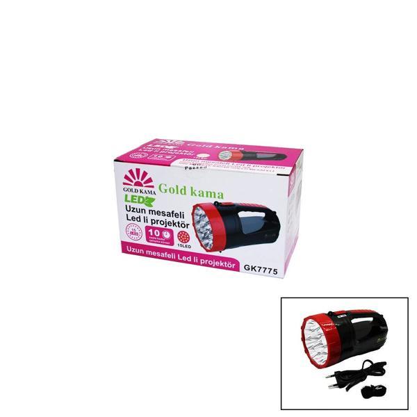 15 Led  Fiş Şarjlı El Feneri Rojektör Gk-7775 - Image 1