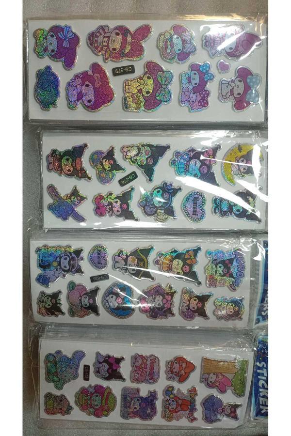 Bade Toys Sparkly Stıckers Kuromi Temalı Kabartma Stıcker 4 Kartela - Image 1