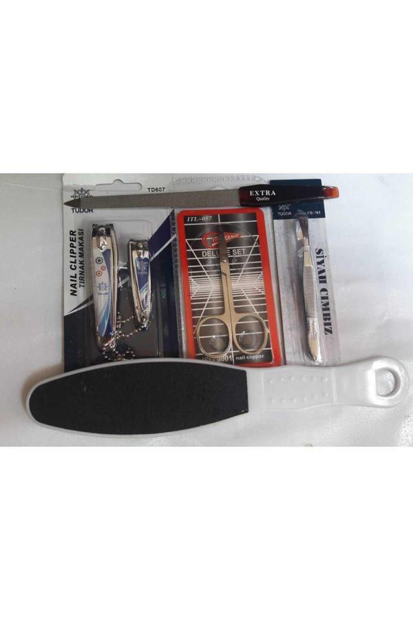 Meloşa Kişisel Bakım Seti-Tırnak Makası,Cımbız,Törpü Seti-6 Parça - Image 1