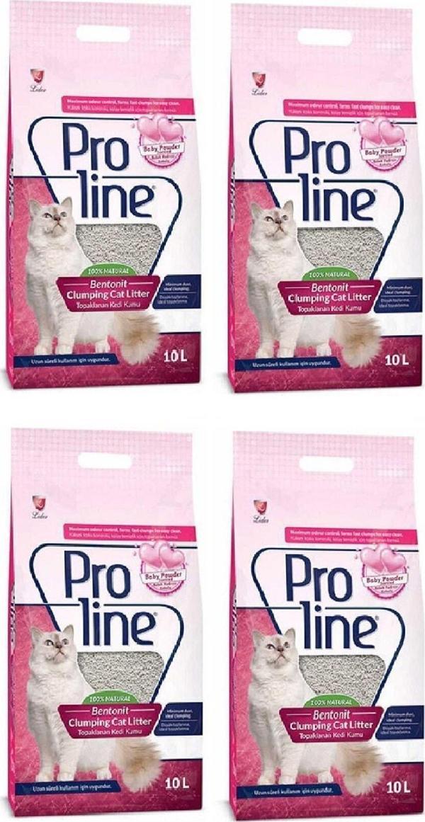 Proline Bebek Kokulu Topaklanan Kedi Kumu 10 Lt X 4 Adet - Image 1