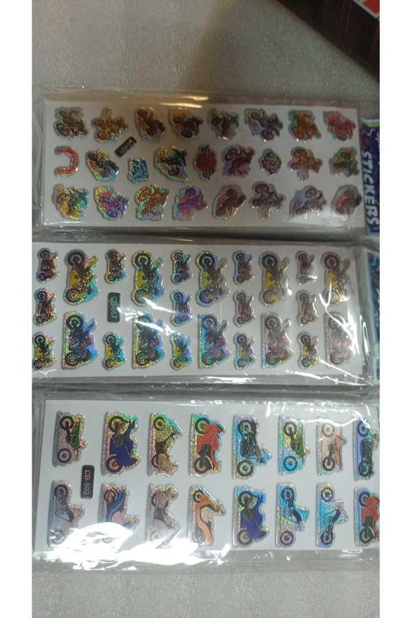 Bade Toys Sparkly Stıckers Motorsiklet Temalı Kabartma Stıcker 3 Kartela - Image 1