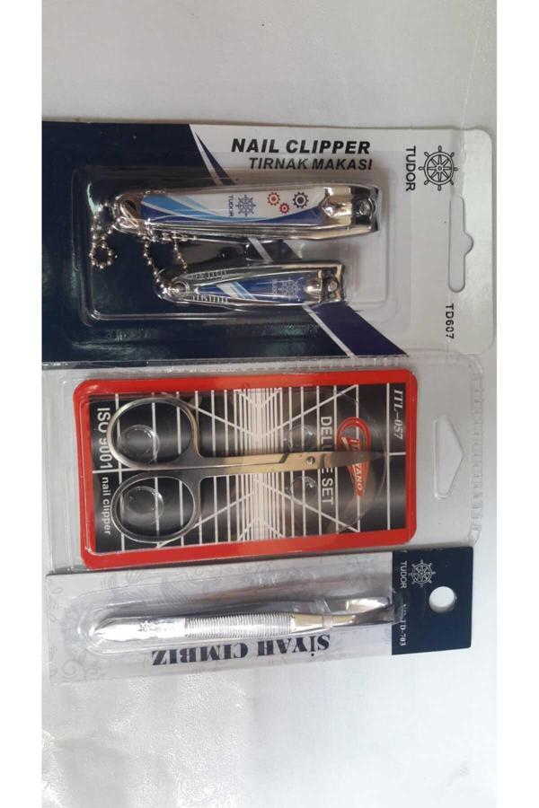 Meloşa Kişisel Bakım Seti-Tırnak Makası,Cımbız,Törpü -4 Parça - Image 1