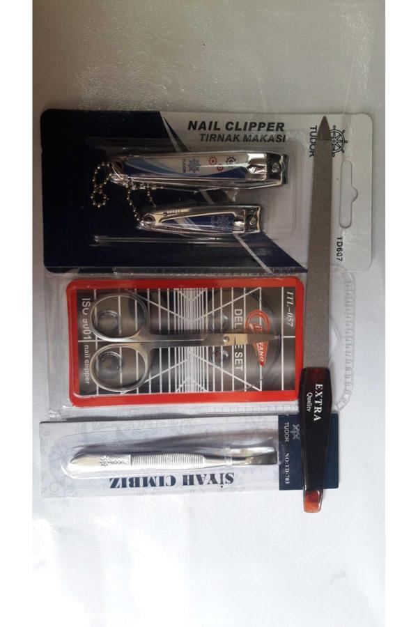 Meloşa Kişisel Bakım Seti-Tırnak Makası,Cımbız,Törpü Seti-5 Parça - Image 1
