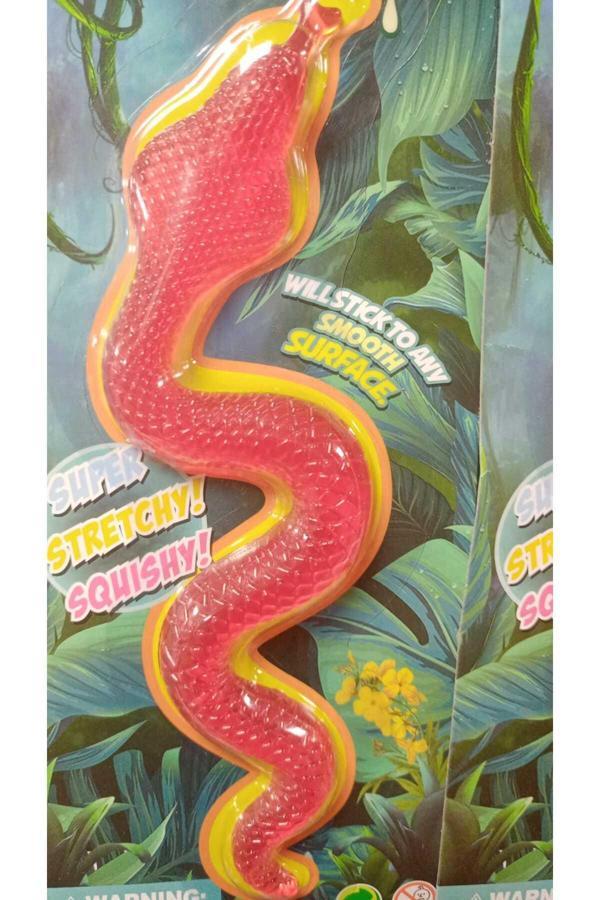 Atlas Toys Yılan Yumuşak Esneyen Uzayabilen Yılan Büyük Boy Stretchy Snake Kırmız 19 Cm - Image 1