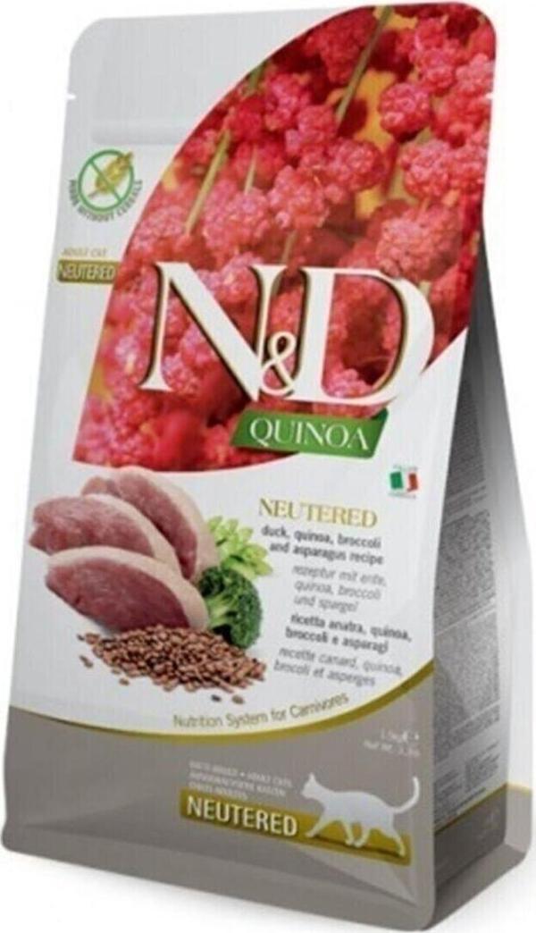 N&D Kısırlaştırılmış Yetişkin Kinoa, Ördek, Brokoli Ve Kuşkonmaz 5 Kg - Image 1