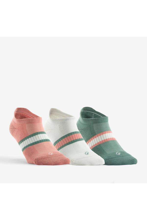 Decathlon Artengo Tenis Çorabı - Kısa Konç - Desenli Pembe/Beyaz/Yeşil - Rs 500 - Image 1