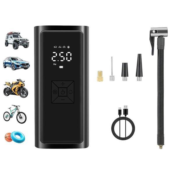 Ga97 6000mAh Taşınabilir Elektrikli Hava Pompası 150Psi Lastik, Bot, Top Şişirme Oto Hava Kompresörü - Image 1