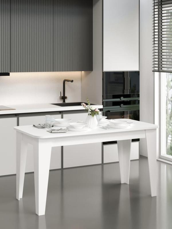 Kuzeylife Venezia Yemek Masası Beyaz - Image 1