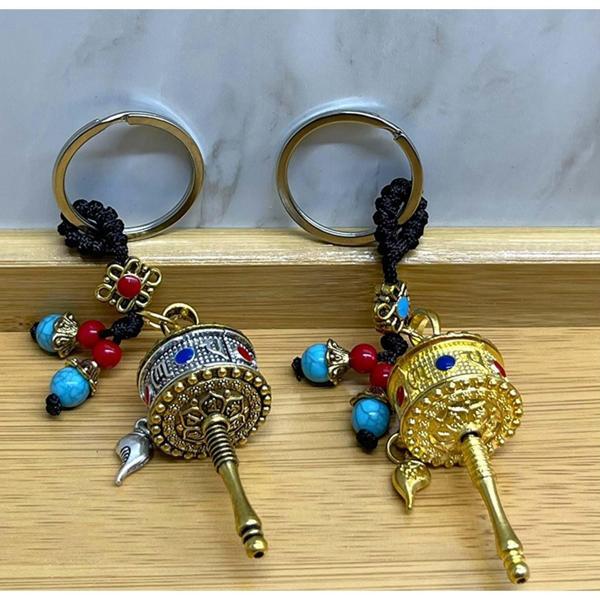 Metal Feng Shui Şans Çarkı Anahtarlık - Image 1