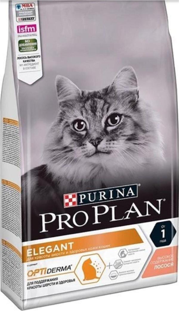Pro Plan Elegant Opti Derma Somonlu Yetişkin Kedi Maması 10 Kg - Image 1