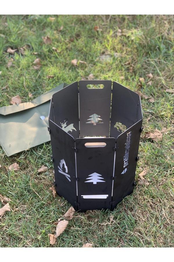 Pratikoutdoor Katlanır Sekizgen Portatif Ateş Çukuru Ve Orman Şöminesi - Image 1