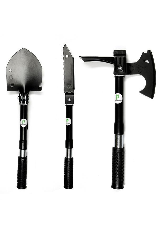 Pratikoutdoor Katlanır Kürek Balta Bıçak Testere Çekiç Çapa Kamp Seti - Multitools - Image 1