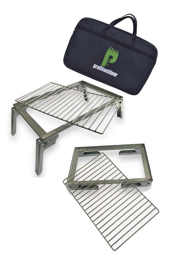 Pratikoutdoor Seyyar Telli Katlanır Izgara, Pişirme Standı, Ateş Üstü Izgara - Image 1