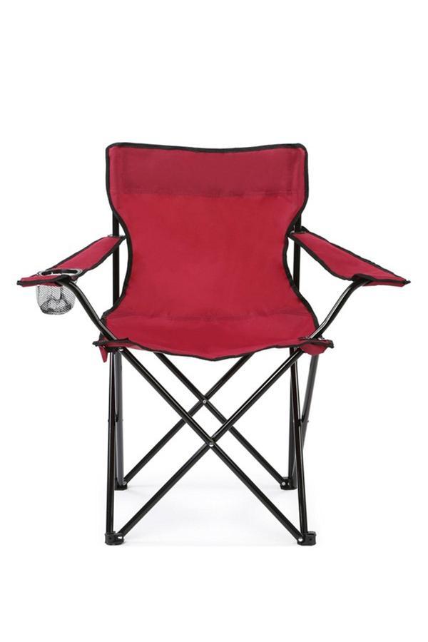 Pratikoutdoor Katlanır Kamp Ve Plaj Sandalyesi Bordo - Image 1