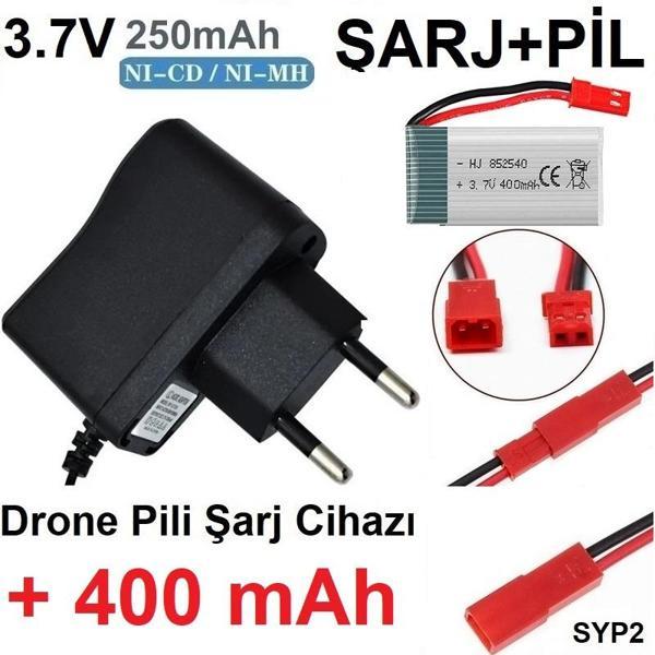 Drone Pili Şarj Cihazı + 400 Mah Pil Syp2 Ph Mx2.0 Fiş Güç Adaptörü 3.7v 250mah - Image 1