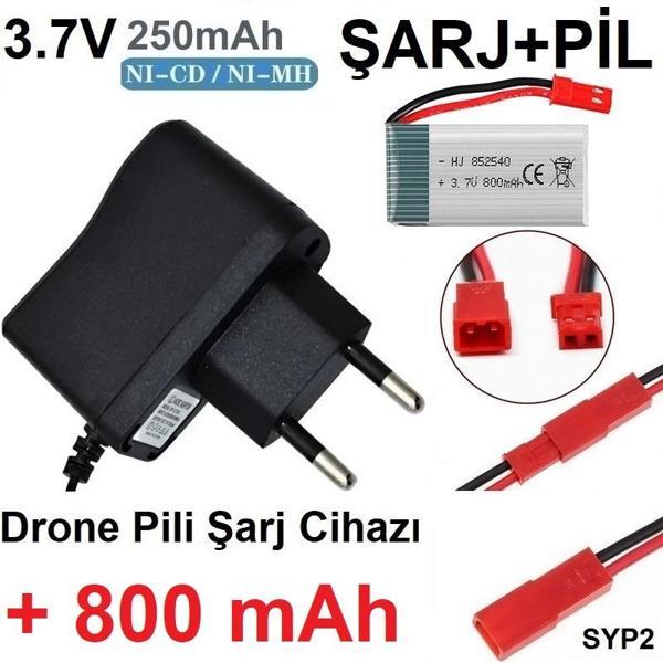 Drone Pili Şarj Cihazı + 800 Mah Pil Syp2 Ph Mx2.0 Fiş Güç Adaptörü 3.7v 250mah - Image 1