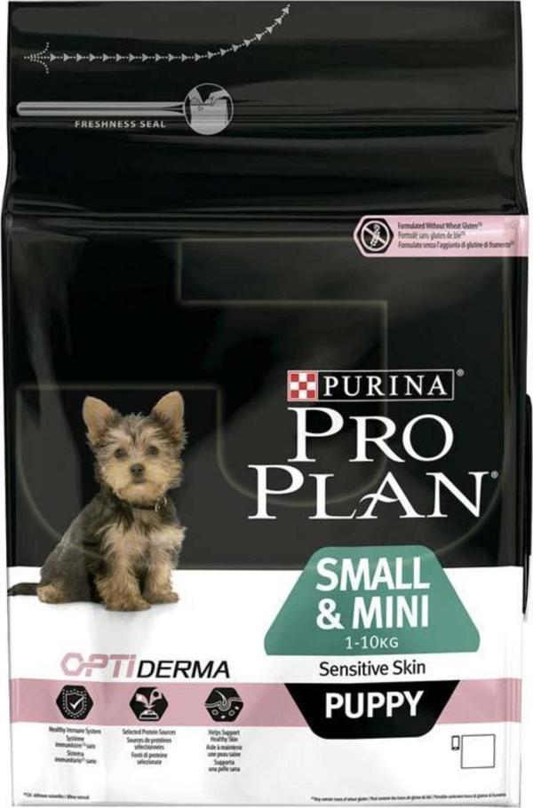 Pro Plan Small&Mini Puppy Sensitive Skin Somonlu Yavru Köpek Maması 3 Kg - Image 1