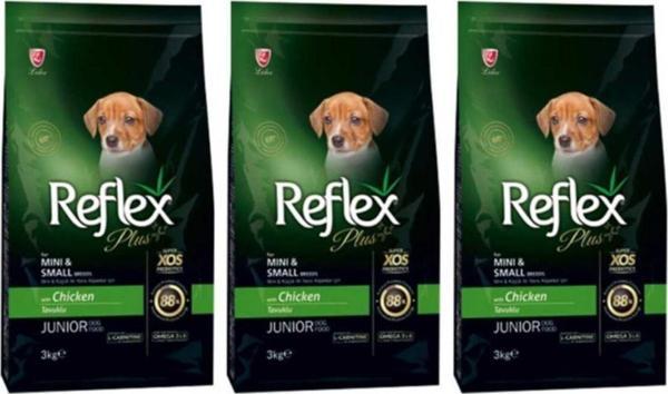 Reflex Küçük Mini Irk Tavuklu Yavru Köpek Maması 3 Kg X 3 Adet - Image 1