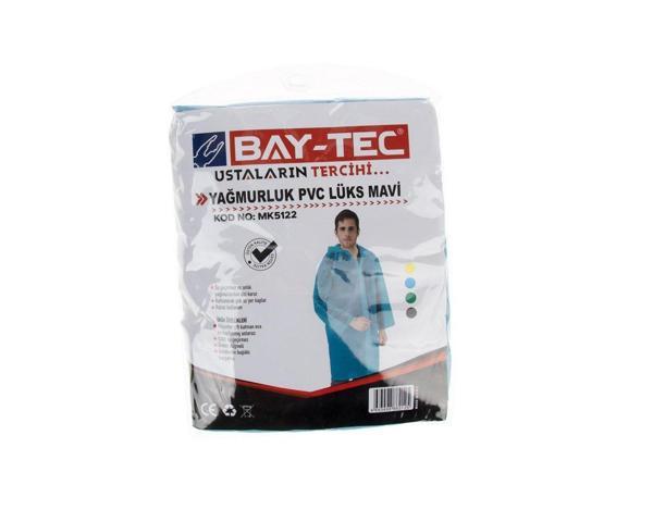 PVC Lüks Yağmurluk Açık Mavi Cepli Sırttan Havalandırmalı 260gr-MK5122 - Image 1
