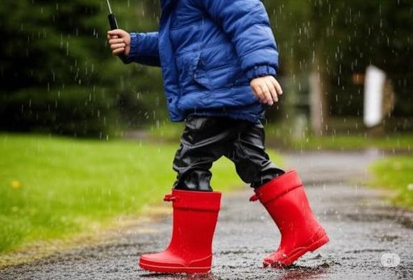 Konçlu Erkek Çocuk Yağmur Çizmesi 26-35 Kırmızı - Image 1