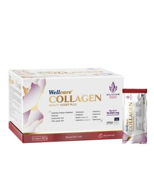 Wellcare Collagen Beauty Boost Plus 10.000 mg 30 Saşe Nar Aromalı - Image 1
