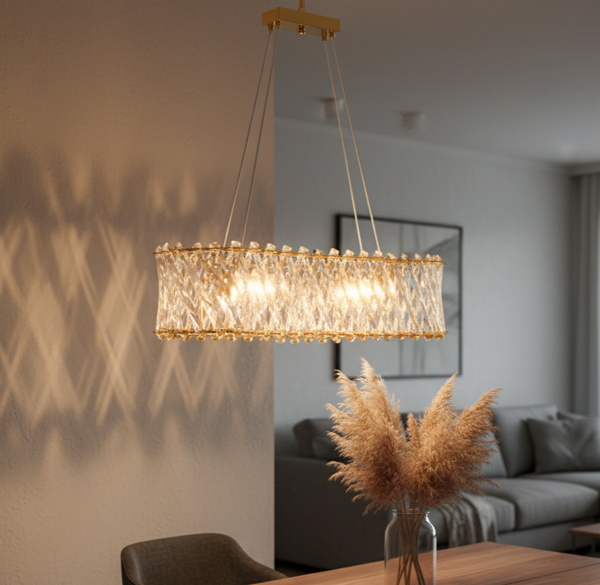 DG1104-70 Kristal Avize – Gold (Yerli Üretim) - Image 1