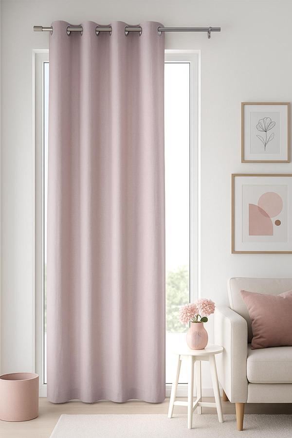 Impulse Halkalı Fon Perde Pudra 140x260 - Image 1