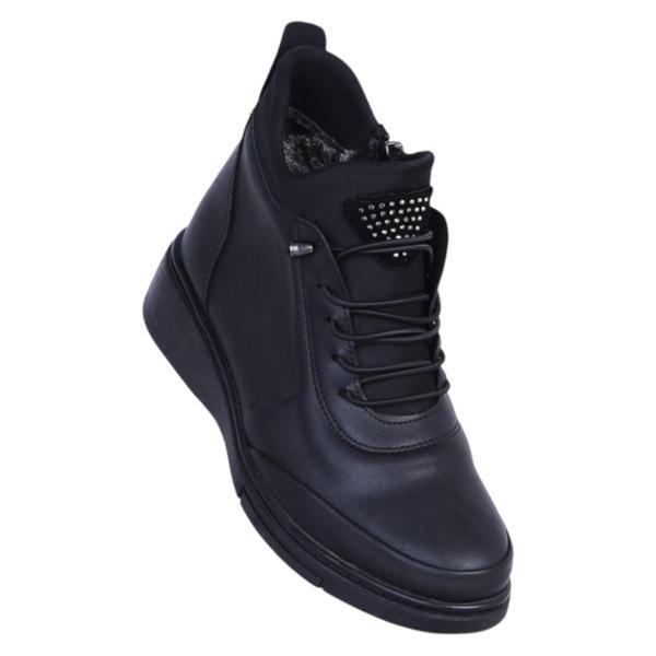 Estelle 840 Cilt Siyah Kadın İçi Kürklü Düz Bot - Image 1