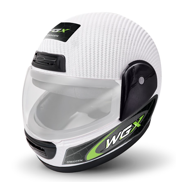 WOGEN FULLFACE KASK KARBON BEYAZ-YEŞİL (M) - Image 1