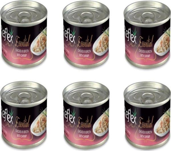 Reflex Plus Essential Tavuklu Karidesli Kedi Konservesi 70 Gr 6 Adet - Image 1