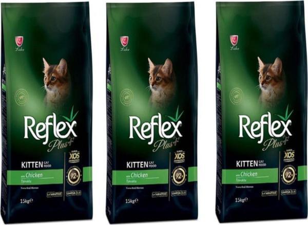 Reflex Plus Tavuklu Yavru Kedi Maması 1,5 Kg 3'Lü Set - Image 1