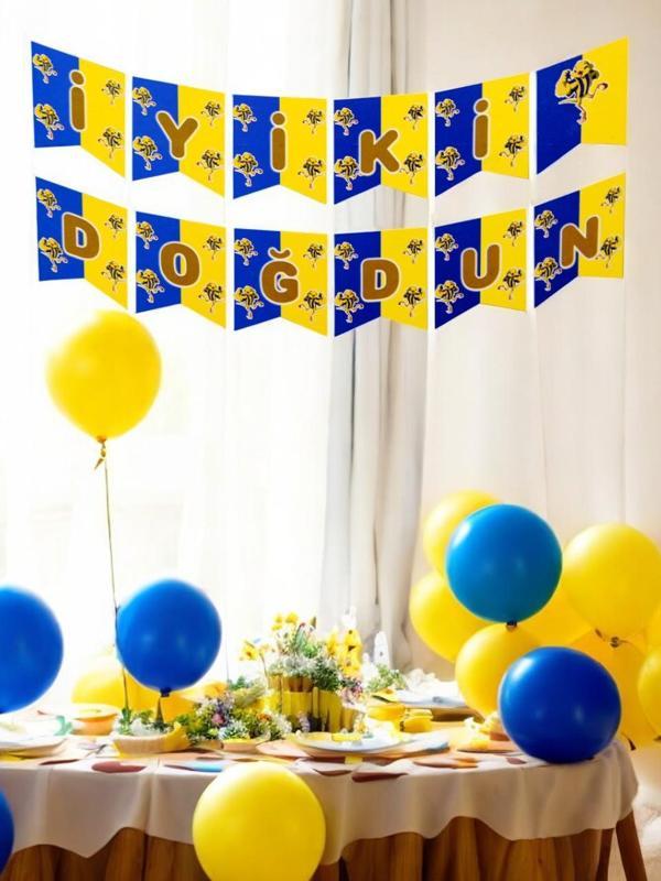 Taraftar Sarı Lacivert Banner - Image 1