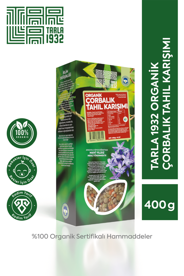 Tarla 1932 Organik Çorbalık Tahıl Karışımı | Katkısız & Doğal | 400 g - Image 1