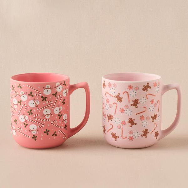 Karaca New Year Yılbaşı Gingerbread Soft Touch 2 Kişilik Kupa Seti 470 ml - Image 1