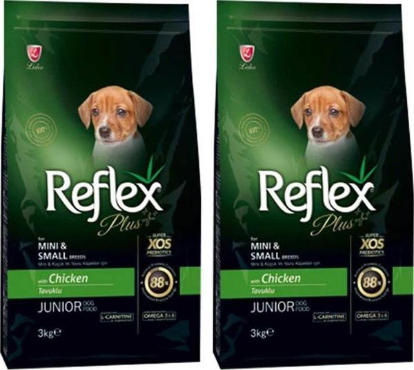 Reflex Plus Küçük Mini Irk Tavuklu Yavru Köpek Maması 3 Kg 2'Li Set - Image 1